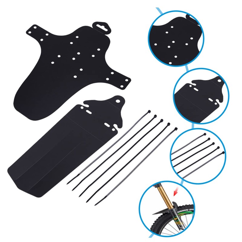 BESPORTBLE Adjustable Plastic Bike Mudguard for Mountain Biking Front and