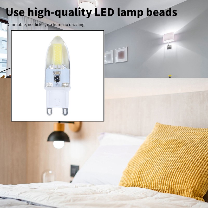 6PCS G9 LED COB Light Bulb 500LM Ceiling Lamp Bulb