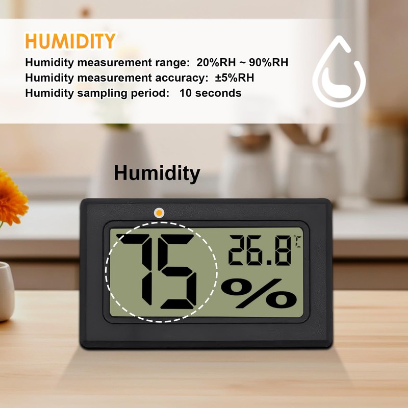 Reptile Thermometer Hygrometer, Digital hygrometer thermometer Gauge with Probe for