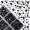 4000pcs Mixed Size Hot Fix Round Crystals Gems Glass Stones