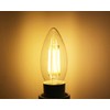 Lamsky 4W B22 Bayonet LED Filament Candle Light Bulb,2700K Warm