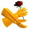 ITC Gauntlet Gardening Gloves Thorn Proof, Heavy Duty Leather Gardening