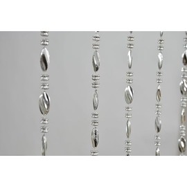 EliteKoopers Bead Garland Chain for Christmas Tree Wedding Decorations Gift Wrap Xmas Beaded Ribbon String DIY Art Craft (Silver, 10meter)