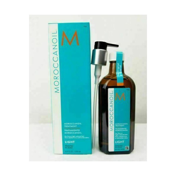Moroccanoil Treatment Oil With Pump (Light), 200 ml / 6.8 oz New & Authentic