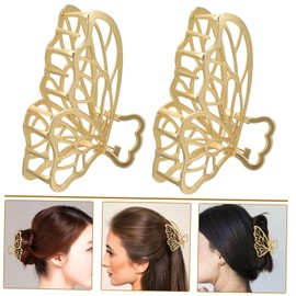 Ipetboom 2pcs Hollow Hair Clip for Women Elegant Metal Accessories for Daily Wear Parties and Weddings Durable Bobby Pins with Floral Design