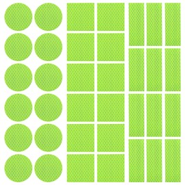 Yuanchu 36Pcs Warning Reflective Stickers, Safety Reflective Sticker Super Reflection Warning Dot Reflective Tape Waterproof Reflective Strips For Clothing Car Bike Motorcycle Driveway Markers(Yellow)