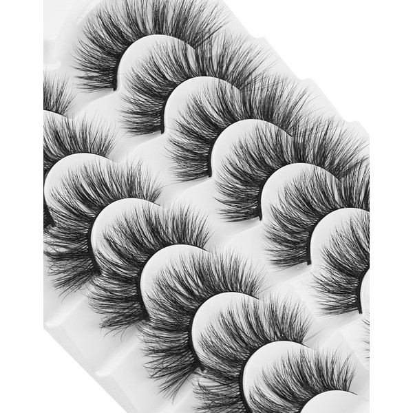 Eyelashes Natural Wispy Lashes 3D Volume Faux Mink Lashes Fluffy