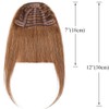 Clip in Fringe Thick Bangs Hairpiece Human Hair #6 Light