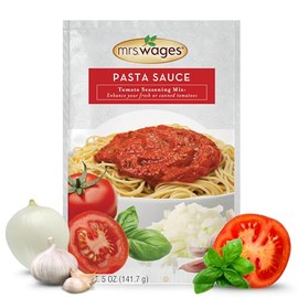 Mrs. Wages Pasta Sauce Canning Mix, Easy-To-Use, Simple Homemade Pasta Sauce, Great Flavor, Easy To Freeze or Serve Fresh, 5 oz Packet (Value Pack of 6)