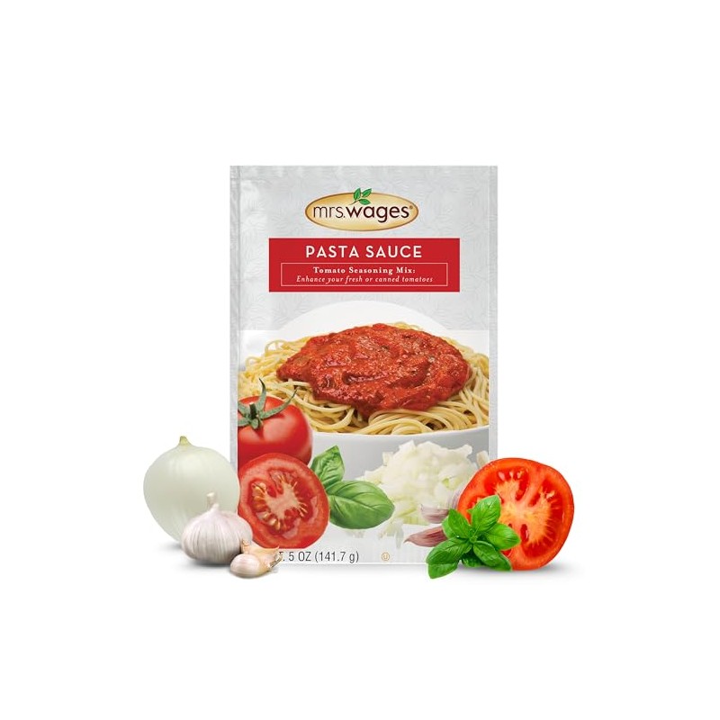 Mrs. Wages Pasta Sauce Canning Mix, Easy-To-Use, Simple Homemade Pasta