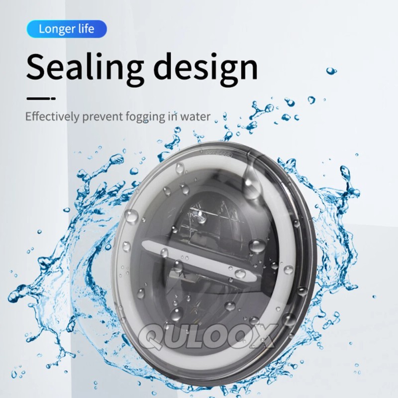 QULOOX For Ford Deluxe 1939-1951 7" INCH Round LED Headlights