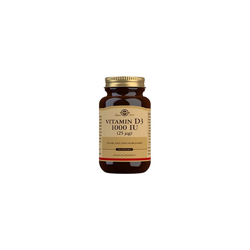 Solgar Vitamin D3 1000 IU (25 µg) - 250 Softgels