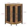 keomaisyto Coffee Bar Cabinet, 3-Tier Corner Coffee Cabinet with Storage