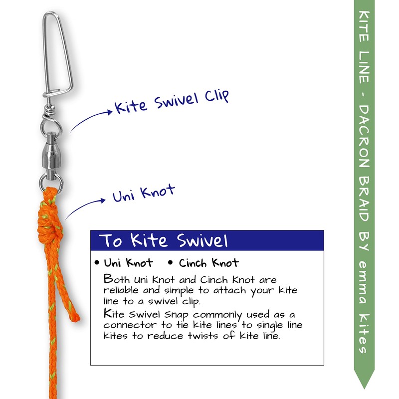 emma kites 50Lbs 1000Ft Braided Dacron Polyester String Spool Kite