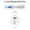 2.5 inch Power Grommet,20W USB-C Charging,1 Outlet with 2 USB