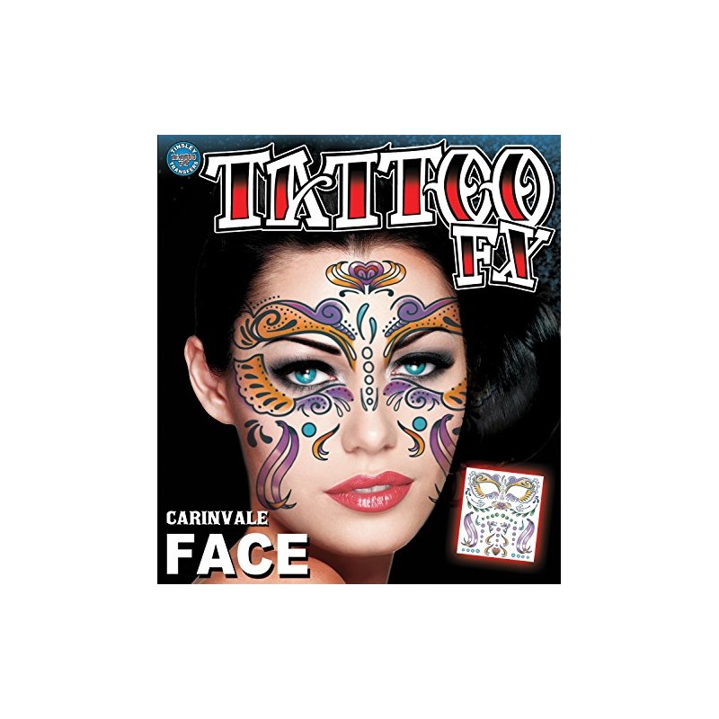 Tinsley Transfers Carnivale Face Temporary Tattoo FX Face Kit