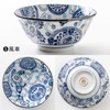 Minorutouki Rice Bowl, Navy Blue, Windmill Diameter 5.8 inches (14.9
