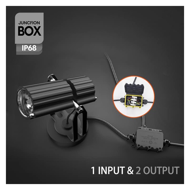 LIGHTEU®, Outdoor Junction Box Waterproof IP68 3 Pin M20 for