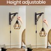 SEEBLEN Plug in Wall Light Sconce Set of 2,Farmhouse Wall