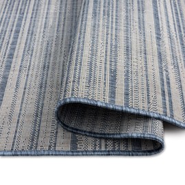 Nicole Miller New York Patio Country Wynona Indoor/Outdoor Area Rug, Blue/Beige, 5'2"x7'2" Rectangle