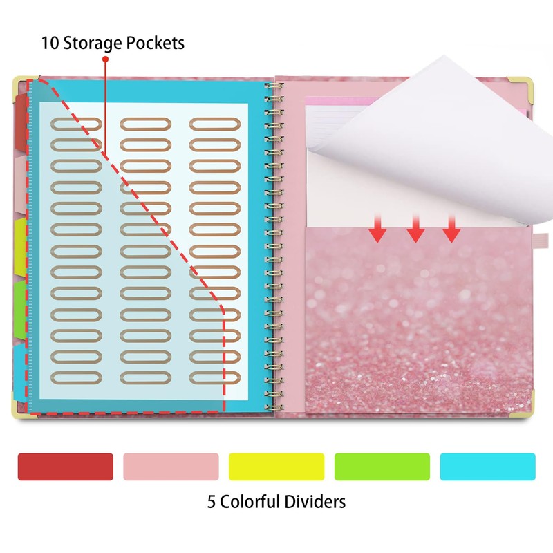 Clipboard Folio with Storage Clipboards Padfolio Notebook for Letter Size
