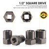 Topec 5-Piece Heavy Duty Bolt Remover Set, 1/2" Drive Impact