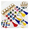 RIVEENY 6pcs Blue Evil Eye Keychain Charms Pendants Crafting Glass