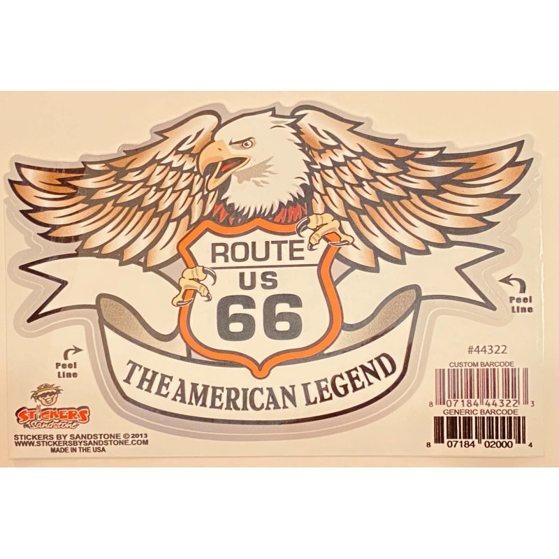 SandStone Route 66 Highway Road Marker Eagle American Legend Window