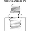 SYKRSS Straight 8AN Male Flare to 3/8" NPT Pipe Adapter