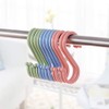 Dusenly 12pcs Colofrul S Shaped Hooks Plastic Hanging Hooks Hangers