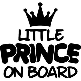 Little Prince On Board Vinyl Decal Sticker for Car/Window/Wall (White Matt)