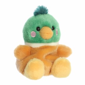 Aurora® Adorable Palm Pals™ Puddles Mallard Duck™ Stuffed Animal - Fun Collectible Plush for Kids and Adult Collectors - Perfect for Decorating Rooms and Birthday Gifts - Multicolor 5 Inches