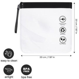 5pcs Clear Toiletry Bag, 100% 3-1-1 Compliant Clear Travel Bag - TSA Approved Quart Size Waterproof Liquids Bag,Travel Accessories Bag is Suitable for toiletries, Cosmetics, Jewelry, Watches,Toys etc