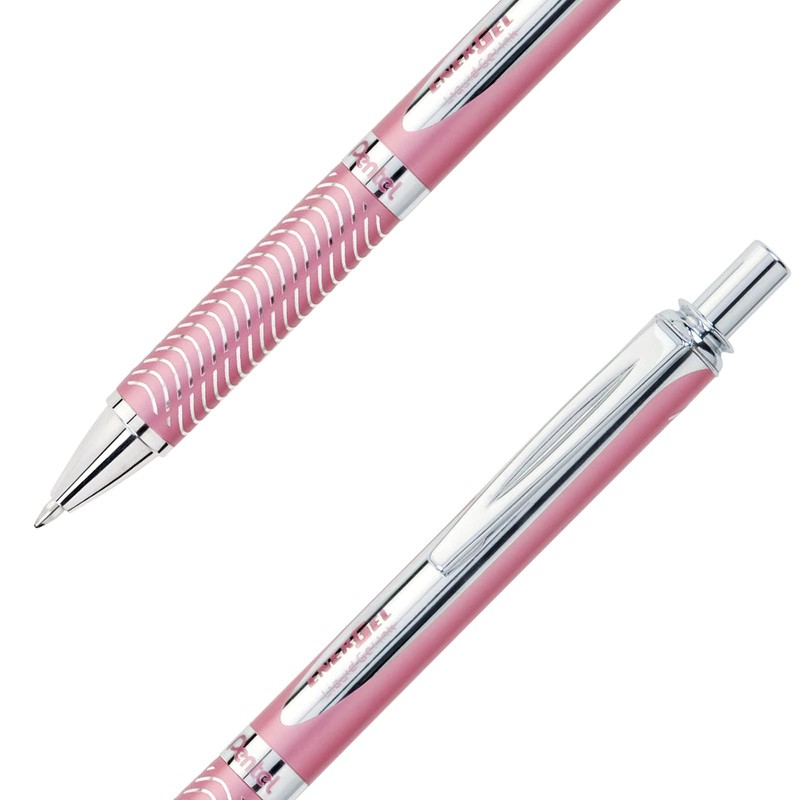 Pentel BL407P-A-EST Bolígrafo Energel Bl407, Color Rosa, Tinta Negra con