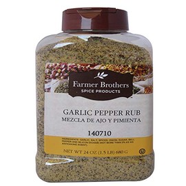 Garlic Pepper Rub Seasoning by Farmer Brothers (1 bottle/1.5 lb)