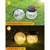 PARTPHONER Solar Lights Outdoor Waterproof 12-Pack, Solar Powered Hanging Lantern