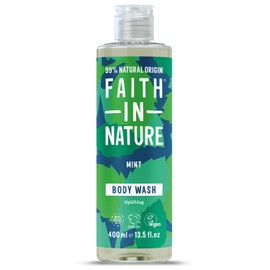 Faith In Nature Natural Mint Body Wash, Uplifting, Vegan & Cruelty Free, No SLS or Parabens, 400m