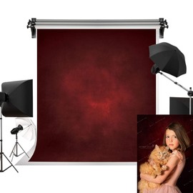 Kate 10x10ft/3x3m Red Background Dark Red Backdrop Portrait Photography Backdrop Texture Photography Studio Props