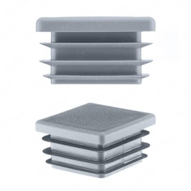 EMFA Lamellar Plugs for Square Tubes 80 x 80 mm Grey Pack of 5 Pipe Plugs 80 x 80 Square Tube Plastic Square 8 x 8 cm Plug Cover Pipes Pipe Cover for Moulded Pipe End Cap
