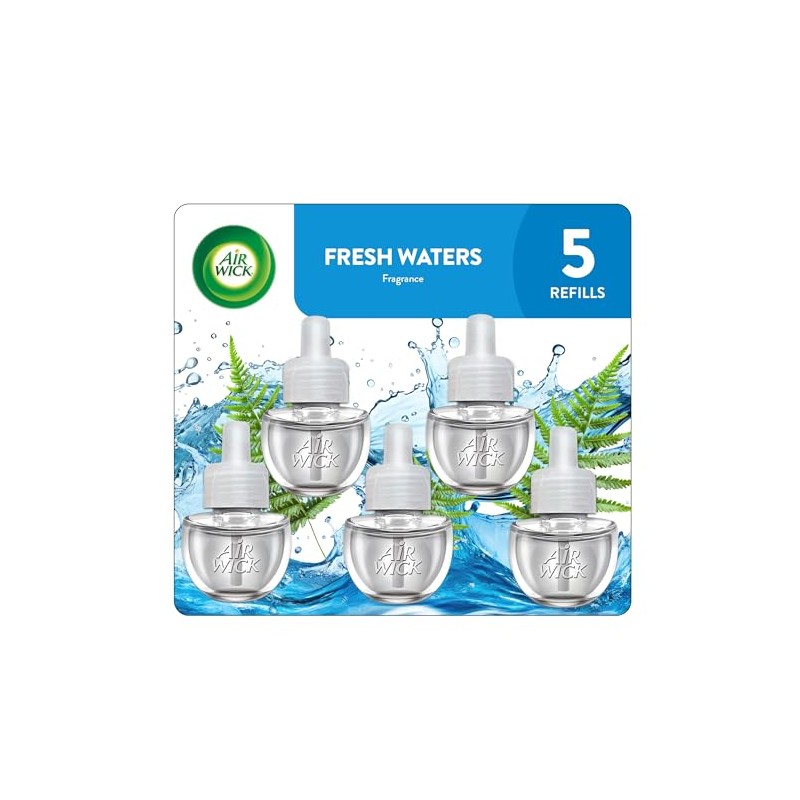 Air Wick Aromatizante de Ambiente Continuo, Fresh Waters, 5 repuestos
