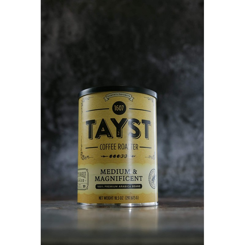 Tayst Ground Coffee Cans, Medium & Magnificent Gourmet Medium Roast,