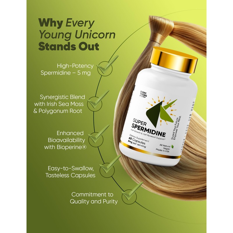 Every Young Unicorn 100% Natural Super Spermidine Supplements for Women