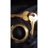 Yale Mortise Cylinder 1" US03 Bright Brass Collar 2 Keys
