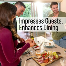 Cultured Creation - Charcuterie Boards - Cheese Board & Charcuterie - Housewarming Gifts, Wedding Gifts for Couples - Elegant Wood Design, Ideal for Parties & Gatherings