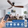 Depuley 52-Inch Ceiling Fans with Lights: Walnut 3 Blade Flush