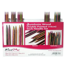 KnitPro Symfonie Double Pointed Sock Knitting Needle Kit - 10cm