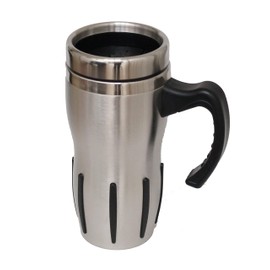 Tarro Térmico Café y Té 473 ml Ext. e Int. Acero Inoxidable Pulido 18/8, Doble Paréd, Tapa con Sello de Hule con Apertura Deslizante y Base Antiderrapante
