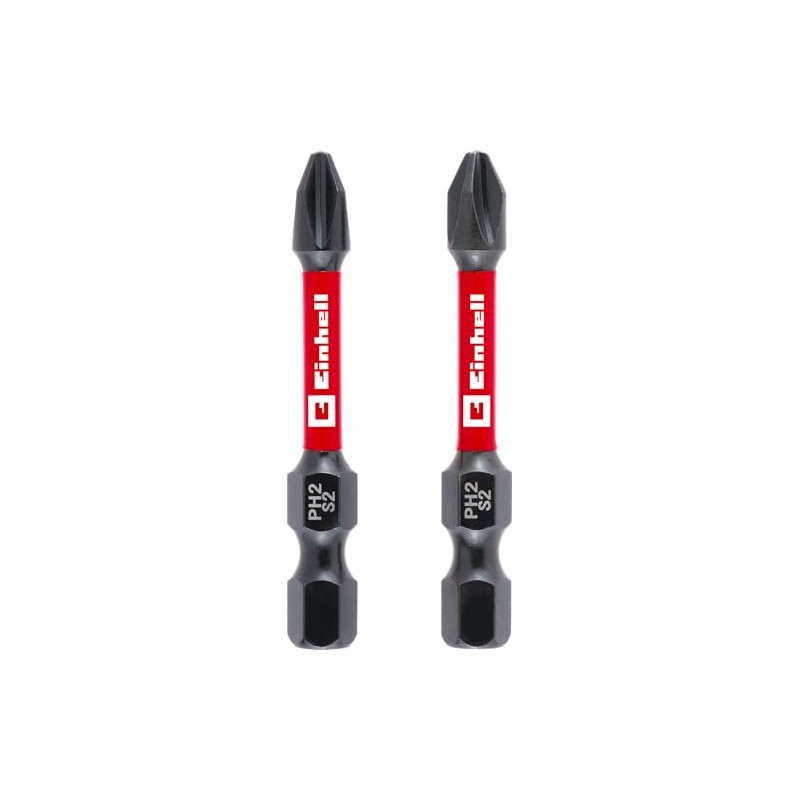 Genuine Einhell Impact Bits 2 Piece 50mm PH2 (S2 Steel