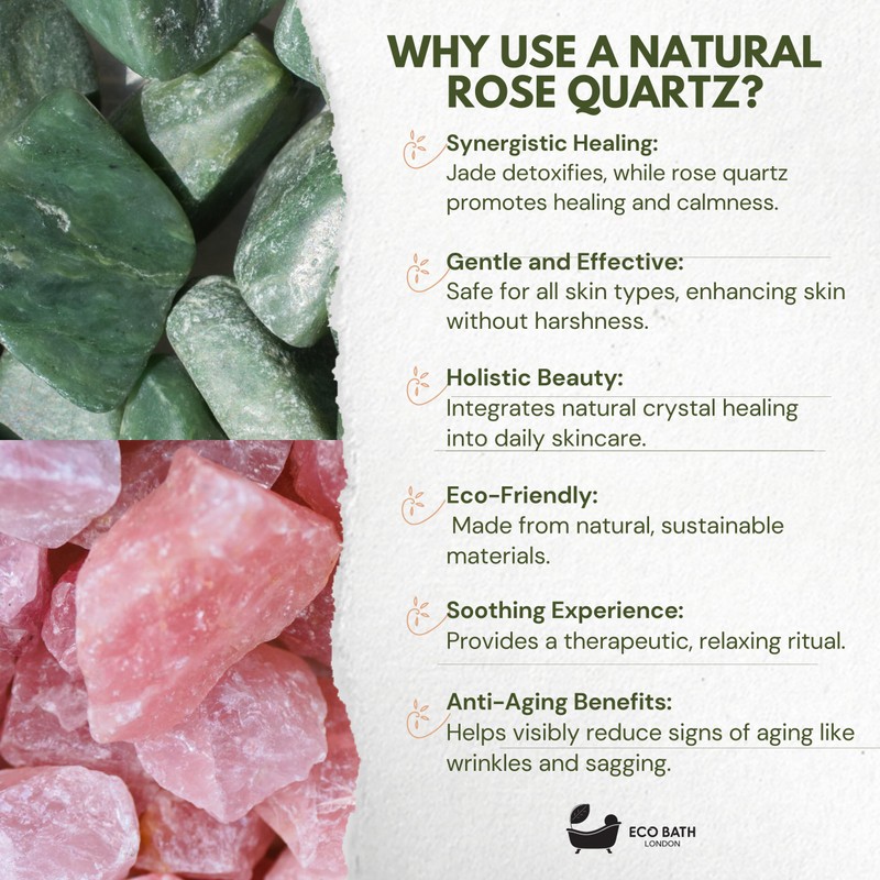 Eco Bath London Jade Face Roller - Rose Quartz