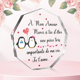 Valentines Day Gift for Him Gift for Her Boyfriend Birthday Gifts Girlfriend Gifts Birthday Gifts for Boyfriend Heart Acrylic Keepsake Valentines Gifts for Husband Wife Birthday Gifts Couple Gifts